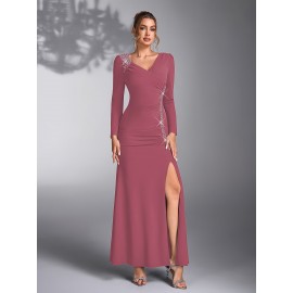 Elegant Sequin Patchwork Dress for Bridesmaids at Weddings And Evening Parties.