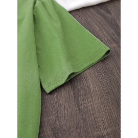 1pc Gradient Three-Stripe TOMMY Printed Women'S Summer Casual Sports T-Shirt Pullover Made of Comfortable And Smooth Polyester And Spandex Short-Sleeve Top.