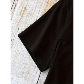 1pc Gradient Three-Stripe TOMMY Printed Women'S Summer Casual Sports T-Shirt Pullover Made of Comfortable And Smooth Polyester And Spandex Short-Sleeve Top.