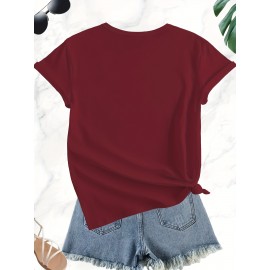 Plus Size - Women'S Plus Size Casual T-Shirt with Humorous Skeleton Quote - 