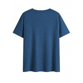 [Purple, Casual T-Shirt] Light Purple Relaxed Fit Women's Casual V-Neck Short Sleeve T-Shirt | Bold 